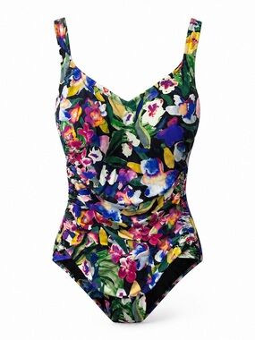 Maxine of Hollywood Floral One Piece Swimsuit NWT Size 10